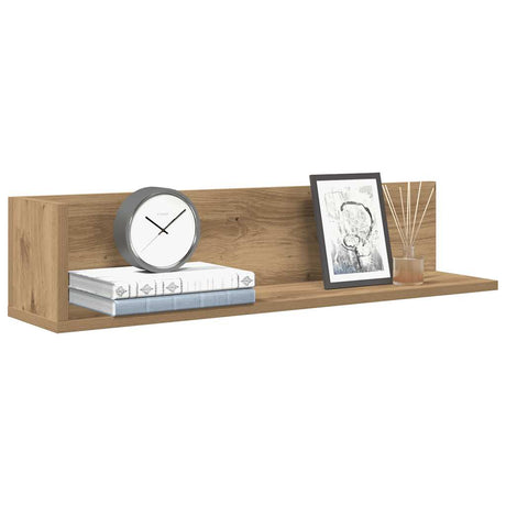 Vidaxl wandschappen 2 st 75x16,5x16,5 bewerkt hout artisanaal eiken