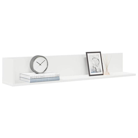 Vidaxl wandschappen 2 st 100x16,5x16,5 cm bewerkt hout wit