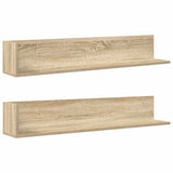 Vidaxl wandschappen 2 st 100x16,5x16,5 cm bewerkt hout sonoma eiken