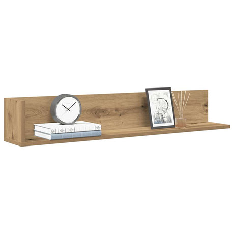Vidaxl wandschappen 2 st 100x16,5x16,5cm bewerkt hout artisanaal eiken