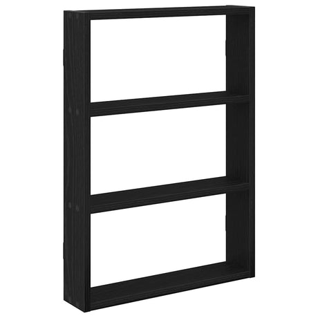 Vidaxl wandschap 43x9x60 cm bewerkt hout zwart
