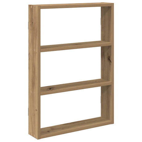 Vidaxl wandschap 43x9x60 cm bewerkt hout artisanaal eikenkleurig