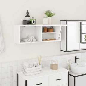 Vidaxl badkamerwandkast 80x25x30 cm bewerkt hout wit