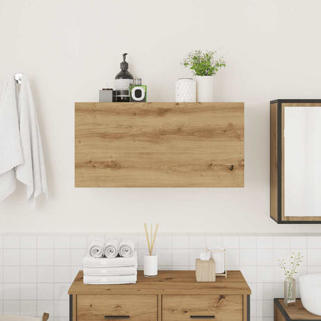Vidaxl badkamerwandkast 80x25x40 cm bewerkt hout artisanaal eikenkleur