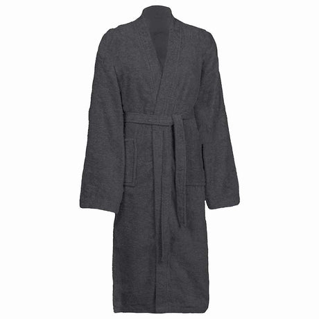 Vidaxl badjas kinn antraciet xxxl katoen