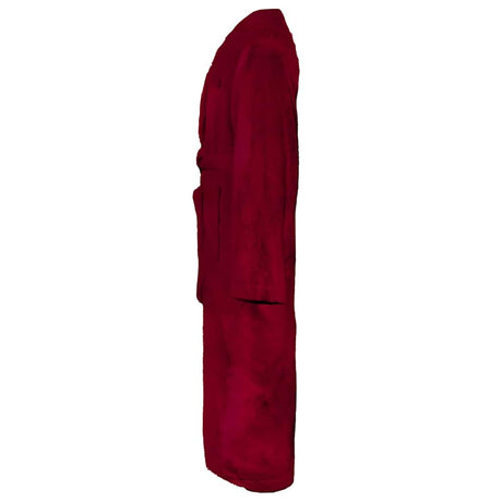Vidaxl badjas kinn rood s katoen