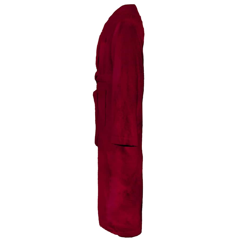 Vidaxl badjas kinn rood m katoen