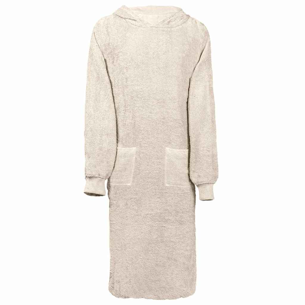 Vidaxl deken hoodie kinn crème xl katoen
