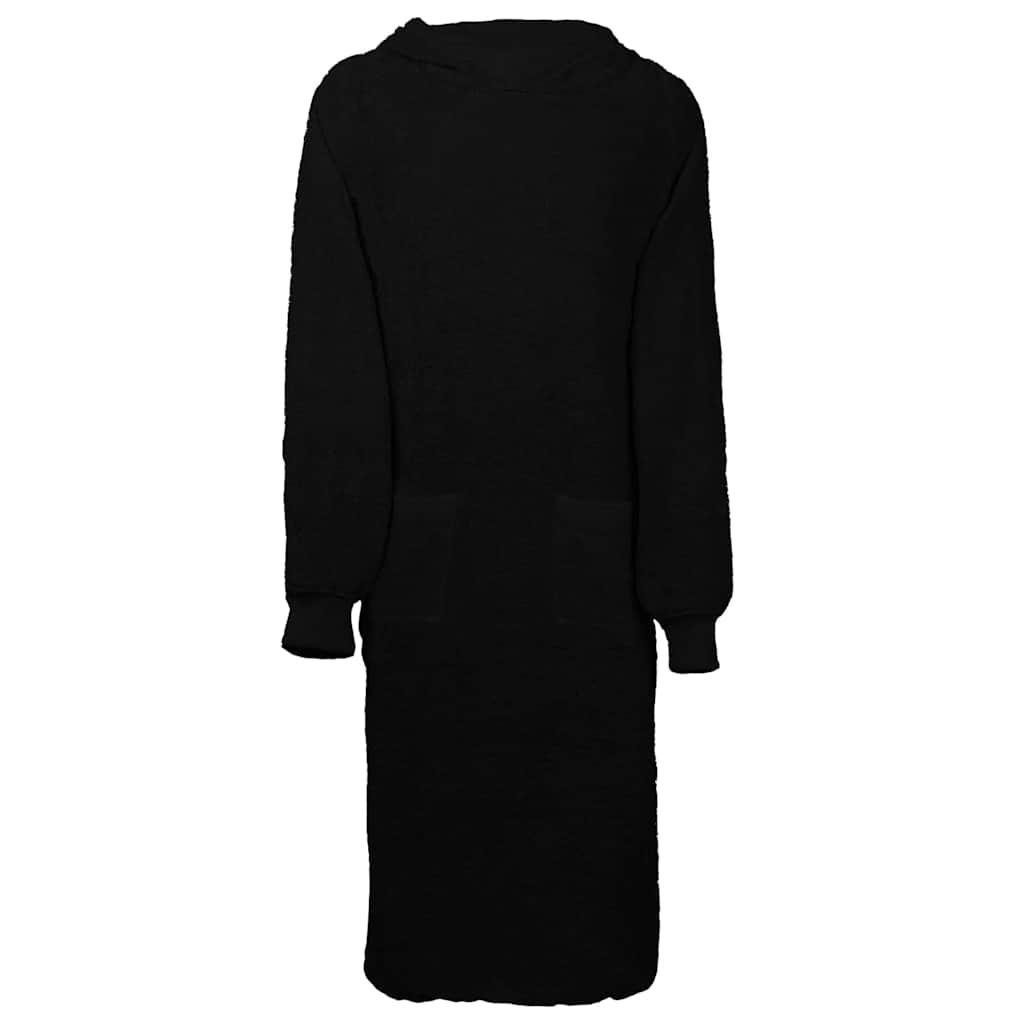 Vidaxl deken hoodie kinn zwart xl katoen