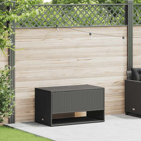 Vidaxl opbergbox voor buiten 100x55x55,5 cm poly rattan zwart