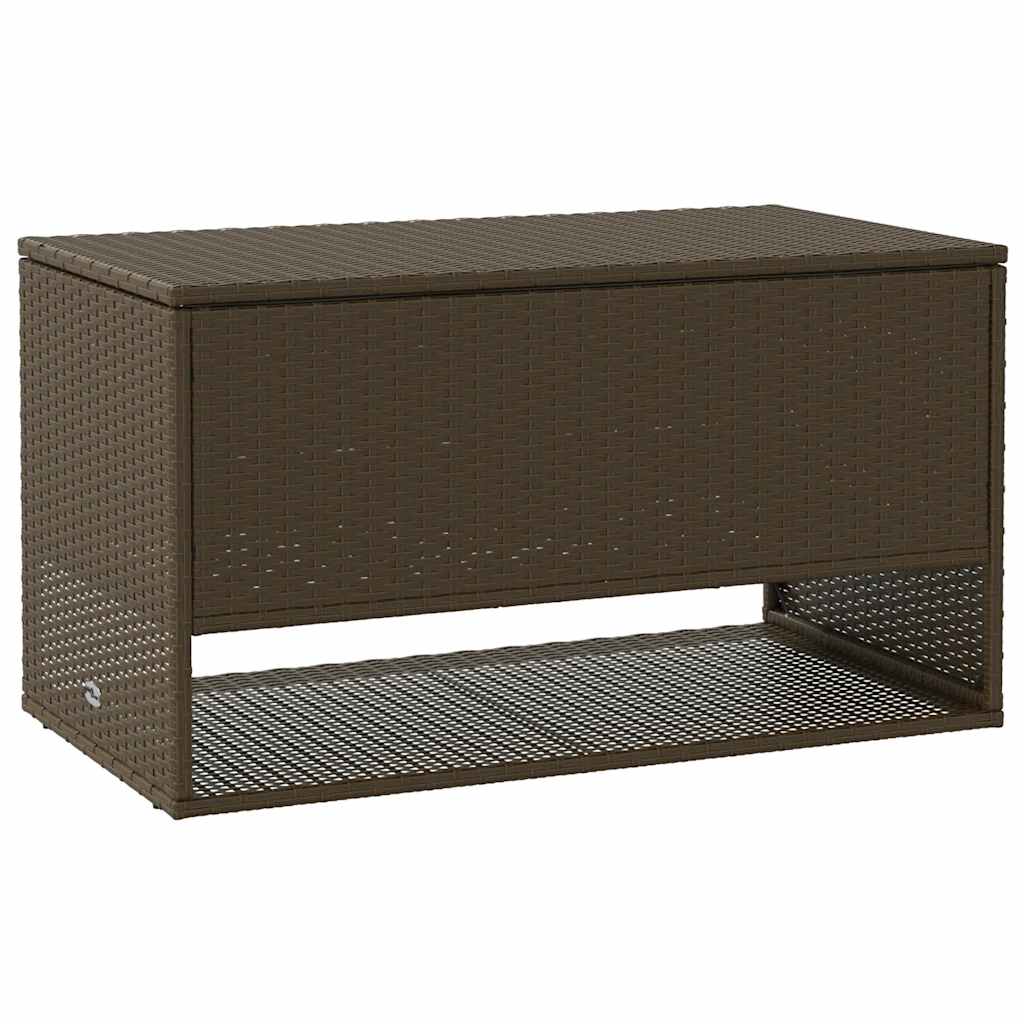 Vidaxl opbergbox voor buiten 100x55x55,5 cm poly rattan bruin