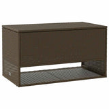 Vidaxl opbergbox voor buiten 100x55x55,5 cm poly rattan bruin