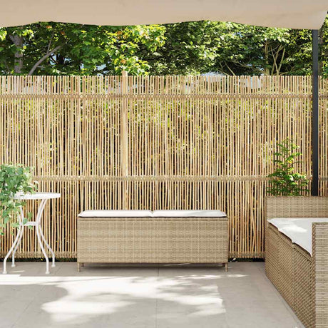 Vidaxl tuinbank met kussen 110x30x40,5 cm poly rattan beige
