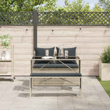 Vidaxl 3-delige tuinset met kussens poly rattan lichtgrijs