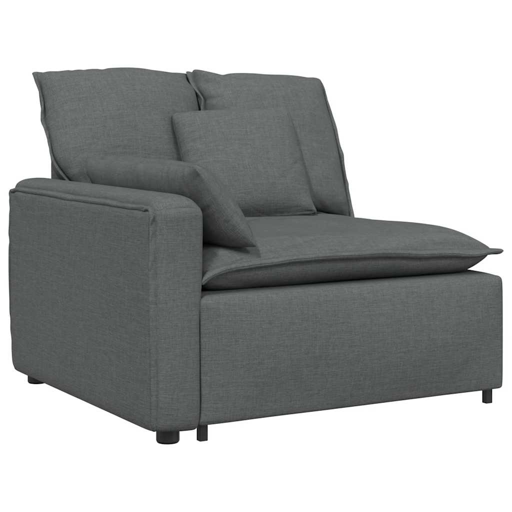 Vidaxl modulaire bank armleuning eindmodule met kussens 100 cm