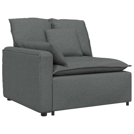 Vidaxl modulaire bank armleuning eindmodule met kussens 100 cm