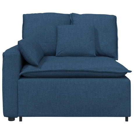 Vidaxl modulaire bank armleuning eindmodule met kussens 100 cm blauw