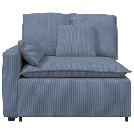 Vidaxl modulaire bank armleuning eindmodule met kussens 100 cm blauw