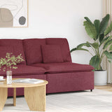 Vidaxl modulaire bank middenmodule met kussens 100 cm wijnrood