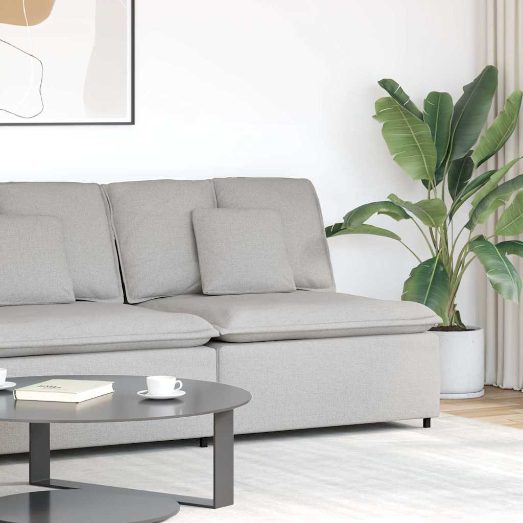 Vidaxl modulaire bank middenmodule met kussens 100 cm wolk grijs