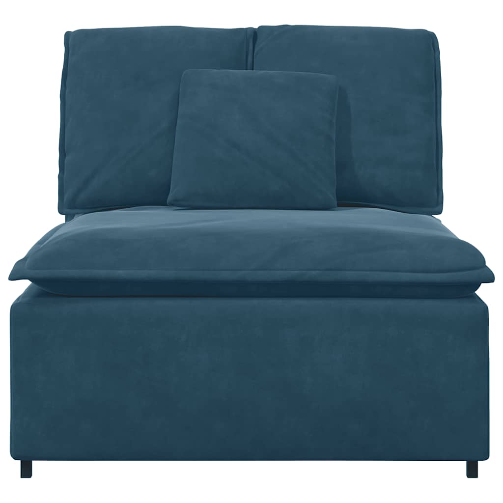 Vidaxl modulaire bank middenmodule met kussens 100 cm blauw
