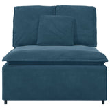 Vidaxl modulaire bank middenmodule met kussens 100 cm blauw