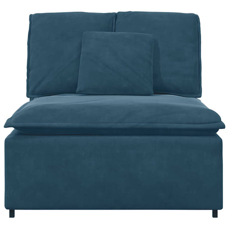 Vidaxl modulaire bank middenmodule met kussens 100 cm blauw