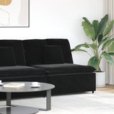 Vidaxl modulaire bank middenmodule met kussens 100 cm zwart