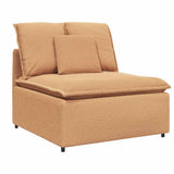 Vidaxl modulaire bank middenmodule met kussens 100 cm beige