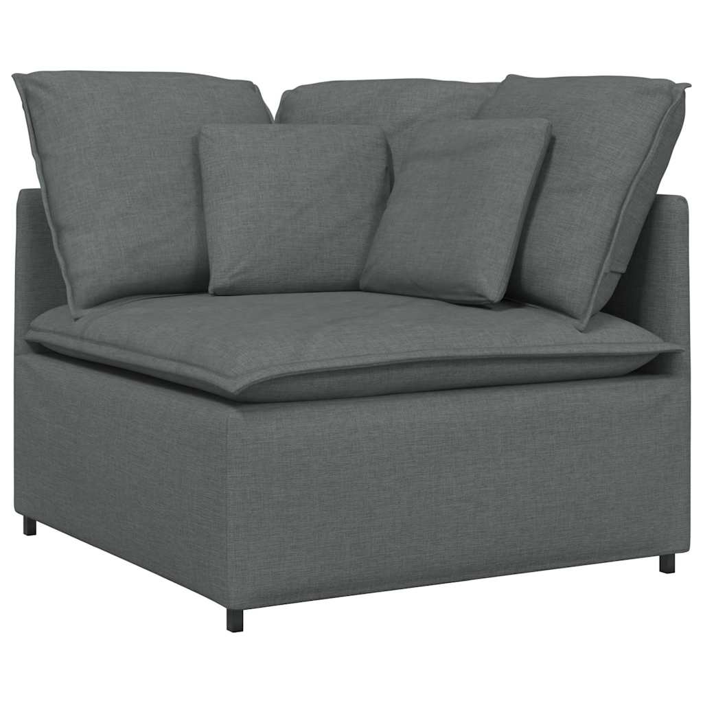 Vidaxl modulaire hoekbank met kussens 100 cm donkergrijs