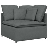 Vidaxl modulaire hoekbank met kussens 100 cm donkergrijs