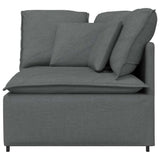 Vidaxl modulaire hoekbank met kussens 100 cm donkergrijs