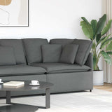 Vidaxl modulaire hoekbank met kussens 100 cm donkergrijs