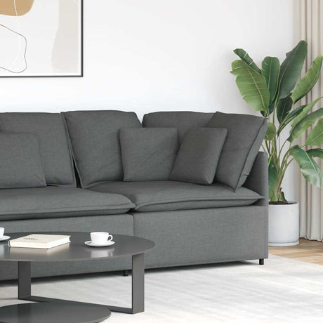 Vidaxl modulaire hoekbank met kussens 100 cm donkergrijs