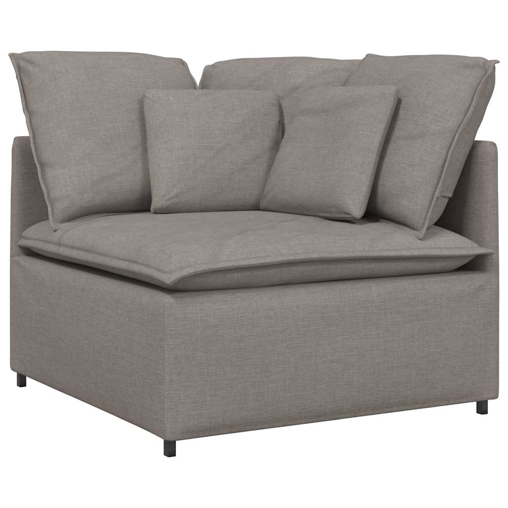 Vidaxl modulaire bank hoekmodule met kussens 100 cm taupe