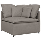 Vidaxl modulaire bank hoekmodule met kussens 100 cm taupe