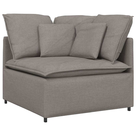 Vidaxl modulaire bank hoekmodule met kussens 100 cm taupe