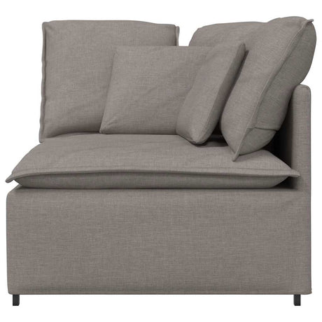 Vidaxl modulaire bank hoekmodule met kussens 100 cm taupe