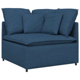 Vidaxl modulaire hoekmodule bank met kussens 100 cm blauw
