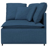 Vidaxl modulaire hoekmodule bank met kussens 100 cm blauw