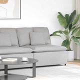 Vidaxl modulaire hoekmodule bank met kussens 100 cm wolk grijs
