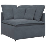 Vidaxl modulaire hoekbank met kussens 100 cm donkergrijs