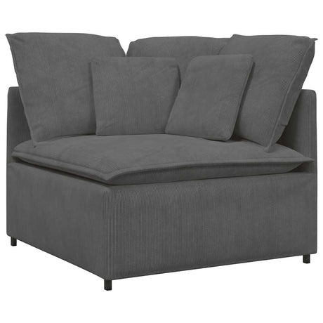 Vidaxl modulaire hoekbank met kussens 100 cm donkergrijs