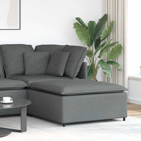 Vidaxl modulaire voetenbank module 100x100x48 cm donkergrijs