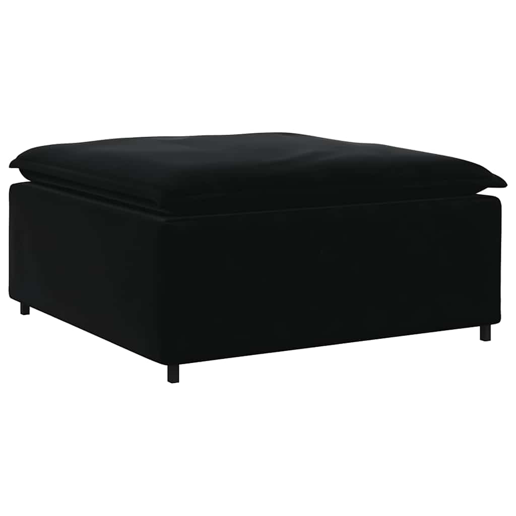 Vidaxl modulaire bank voetenbank module zwart 100x100x48 cm
