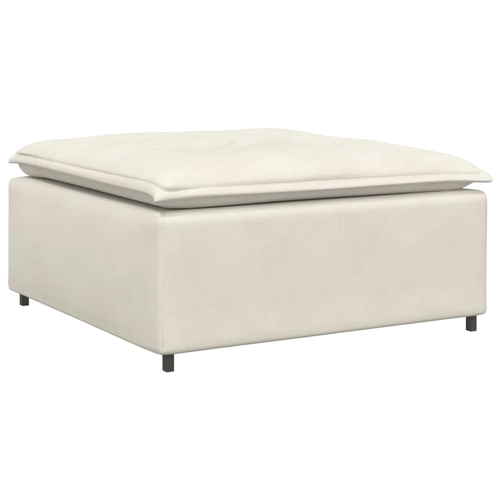 Vidaxl modulaire bank voetenbank module crème 100x100x48 cm