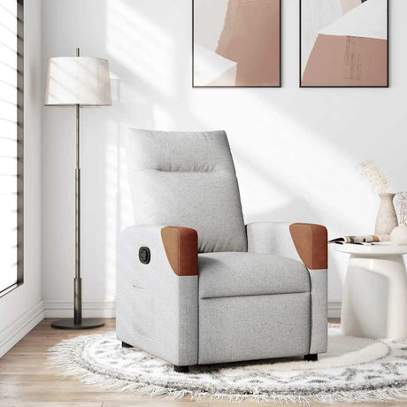 Vidaxl fauteuil verstelbaar stof wolk grijs