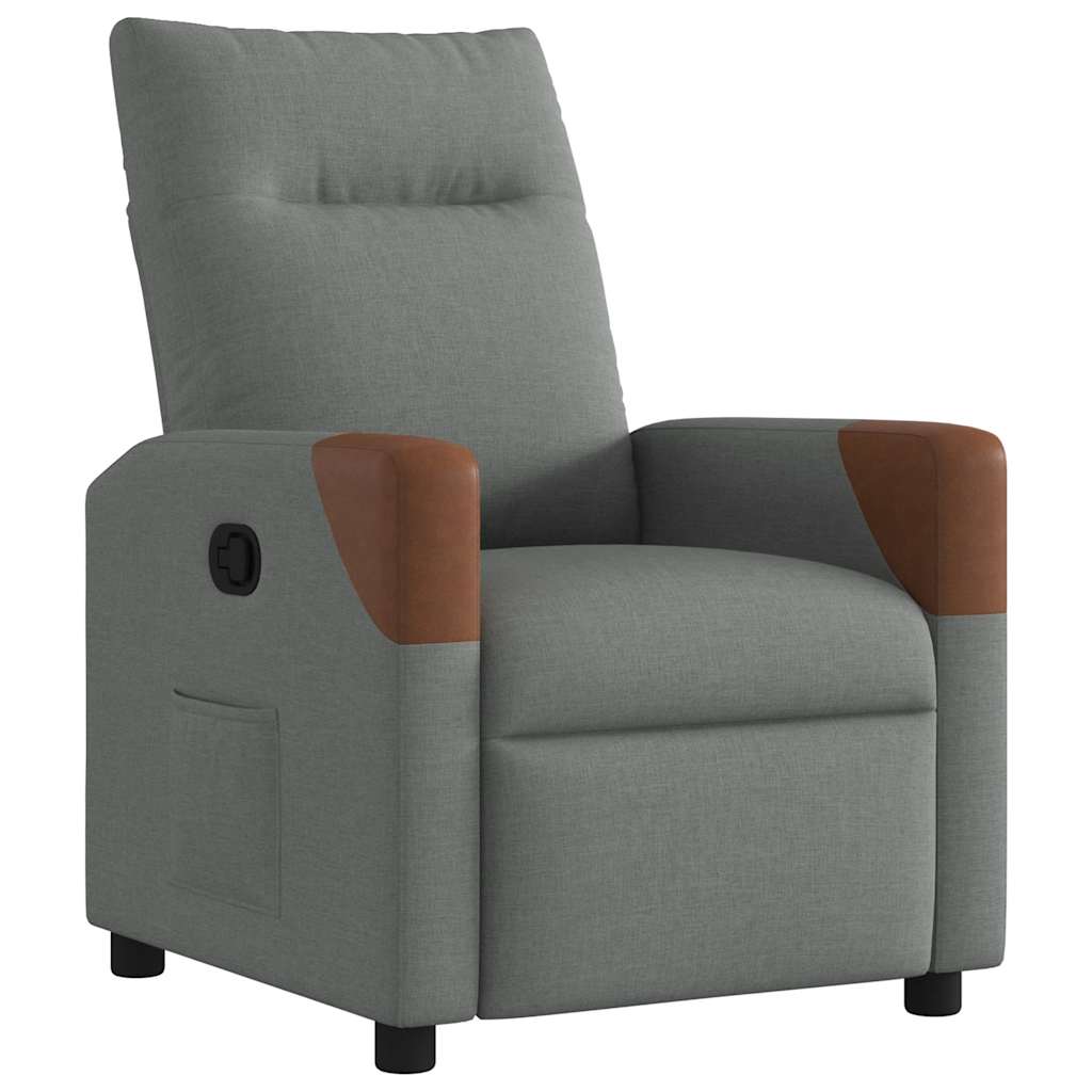 Vidaxl relaxfauteuil donkergrijze stof