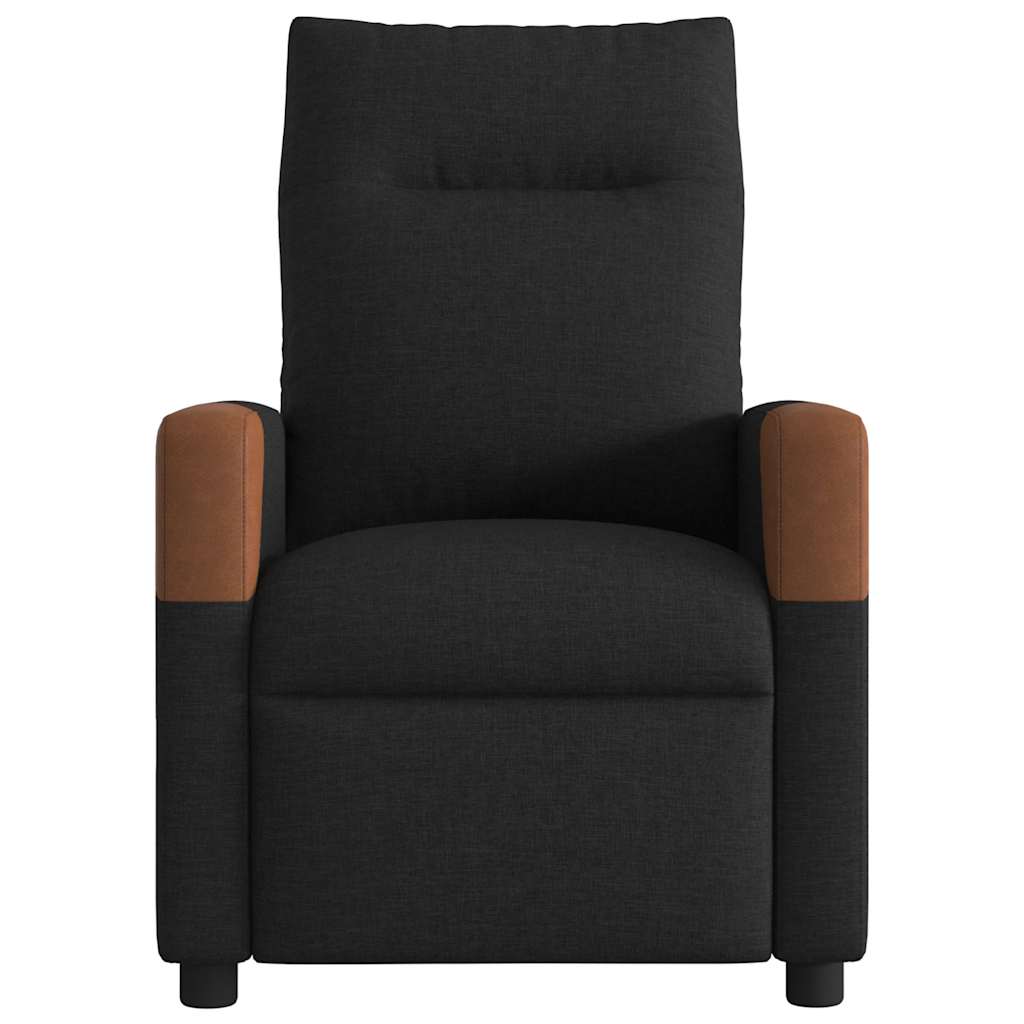 Vidaxl fauteuil verstelbaar stof zwart