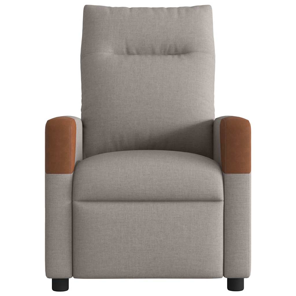 Vidaxl fauteuil verstelbaar stof taupe